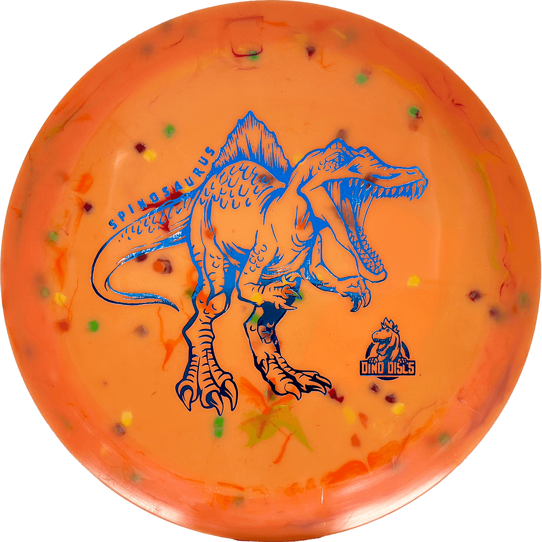 Dino Discs Spinosaurus Dino Discs Spinosaurus - Egg Shell / Unstamped - Orange (Blue Foil) - Skyline Disc Golf