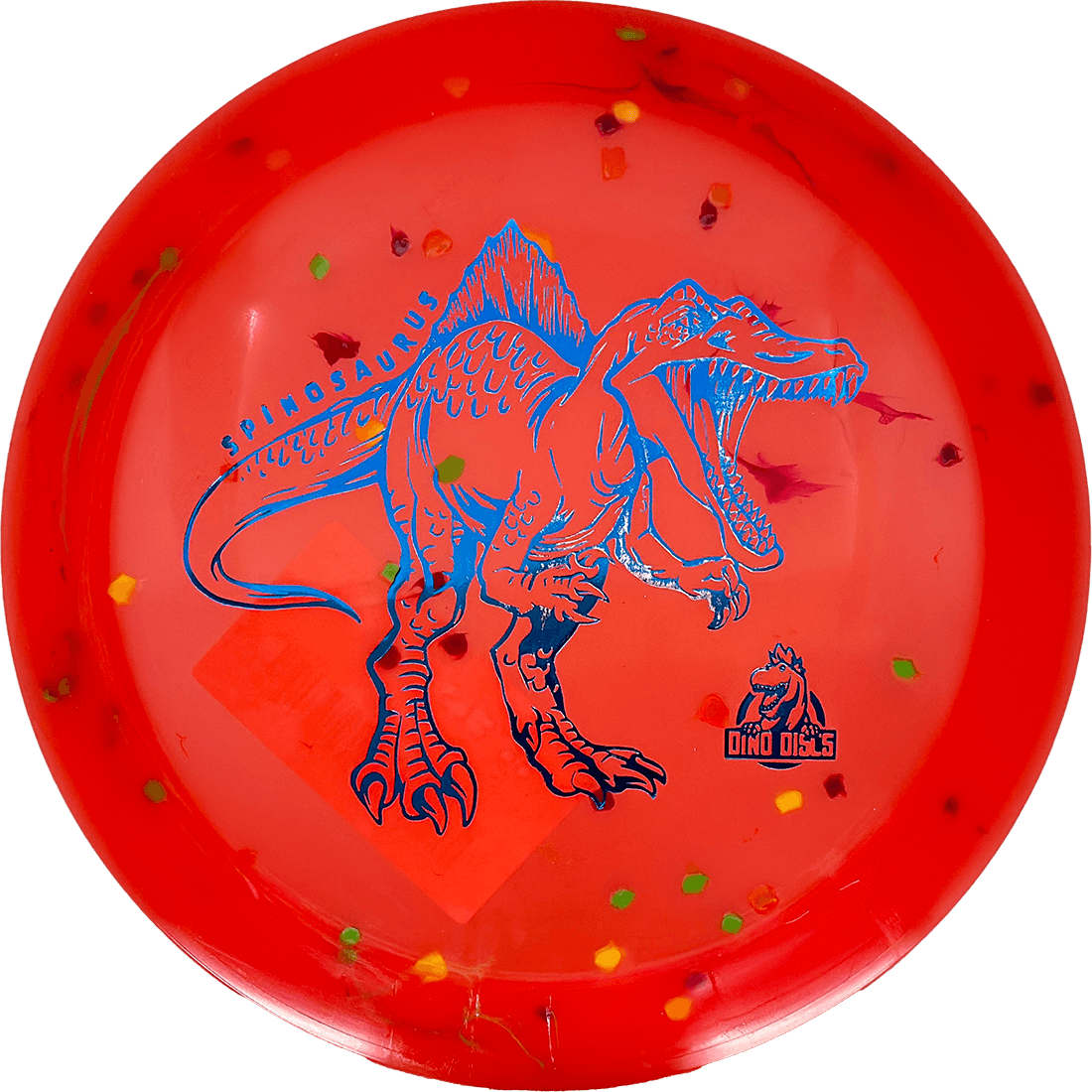 Dino Discs Spinosaurus Dino Discs Spinosaurus - Egg Shell / Unstamped - Red (Blue Foil) - Skyline Disc Golf