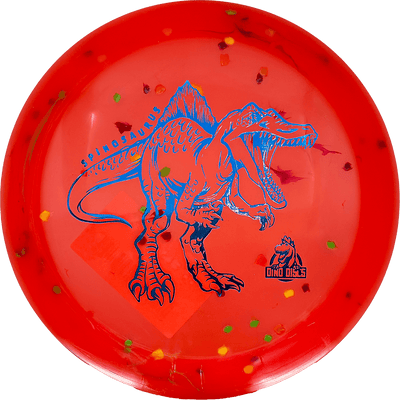 Dino Discs Spinosaurus Dino Discs Spinosaurus - Egg Shell / Unstamped - Red (Blue Foil) - Skyline Disc Golf