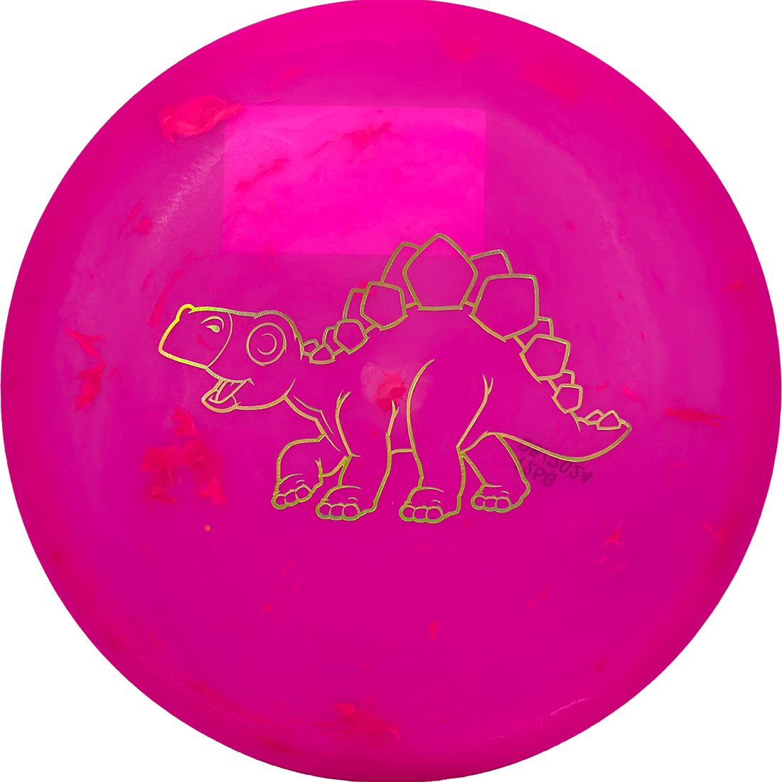 Dino Discs Stegosaurus Dino Discs Stegosaurus - Egg Shell / 126g - Hot Pink (Gold Chrome) - Skyline Disc Golf