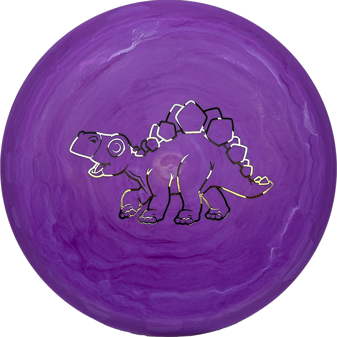 Dino Discs Stegosaurus Dino Discs Stegosaurus - Egg Shell / 126g - Purple (Black/Silver) - Skyline Disc Golf