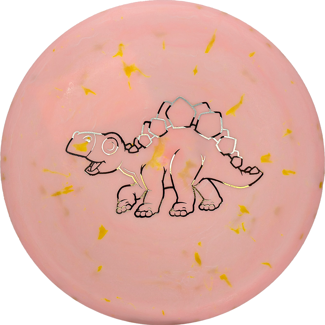 Dino Discs Stegosaurus Dino Discs Stegosaurus - Egg Shell / 126g - Blush (Black/Silver) - Skyline Disc Golf