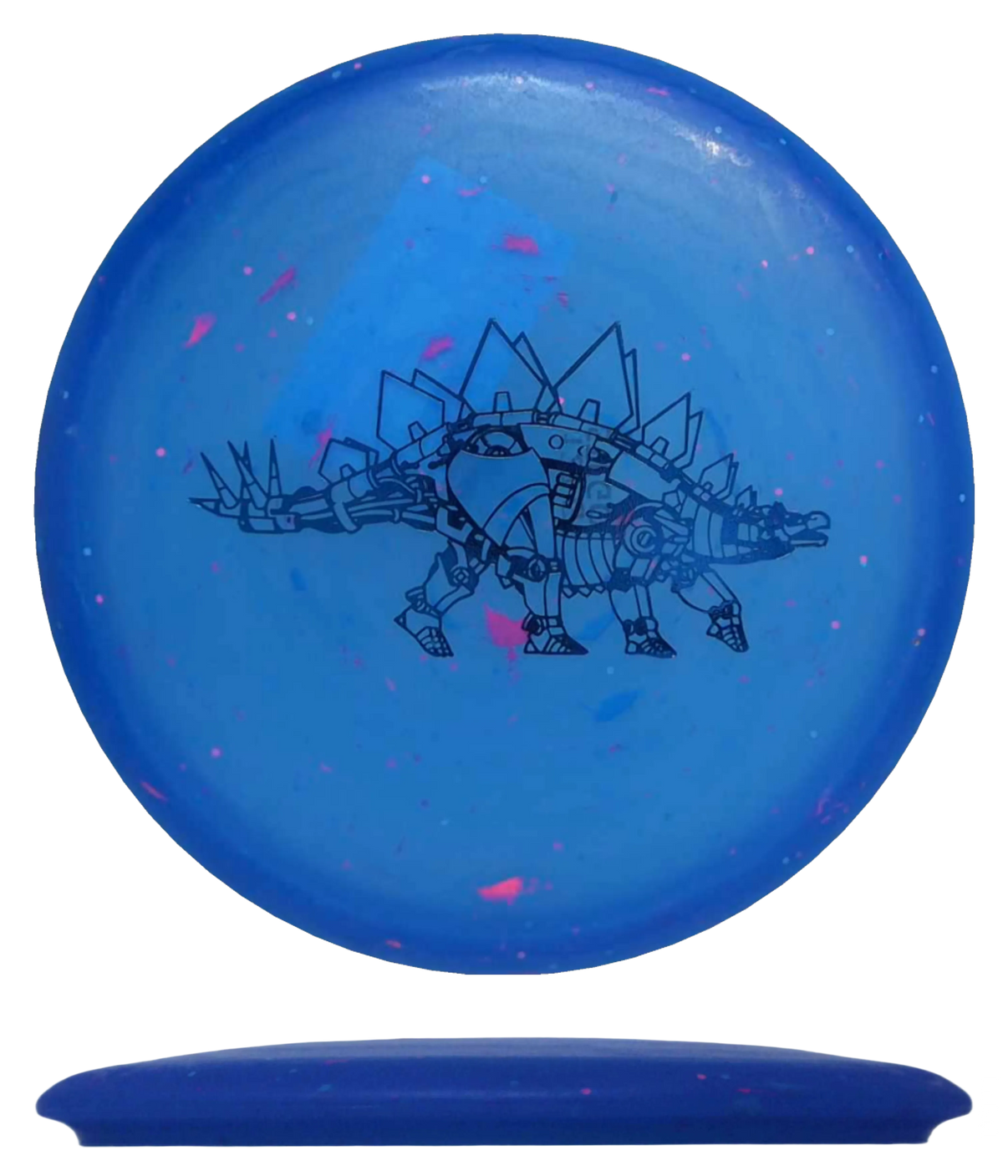 Dino Discs Stegosaurus - Egg Shell / 127g - Blue (Blue Foil) - Skyline Disc Golf