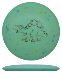 Dino Discs Stegosaurus - Egg Shell / 127g - Robins Egg (Chrome Leopard Print) - Skyline Disc Golf