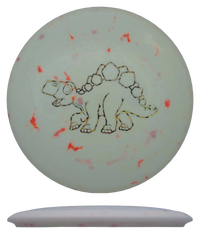 Dino Discs Stegosaurus - Egg Shell / 127g - Off-White (Chrome Leopard Print) - Skyline Disc Golf
