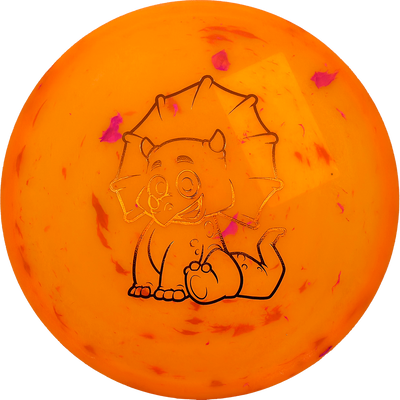 Dino Discs Triceratops Dino Discs Triceratops - Egg Shell / Unstamped - Orange (Orange Foil) - Skyline Disc Golf