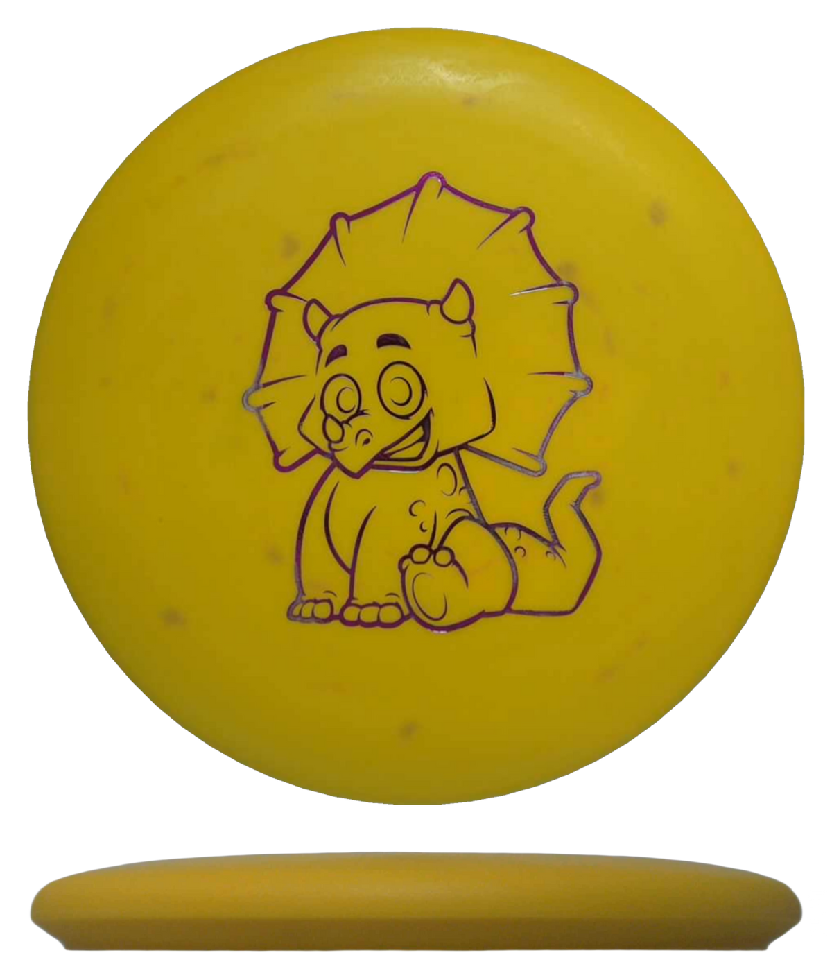 Dino Discs Triceratops - Egg Shell / 123g - Egg Yolk (Magenta Foil) - Skyline Disc Golf