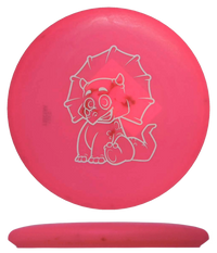 Dino Discs Triceratops - Egg Shell / 123g - Hot Pink (White) - Skyline Disc Golf