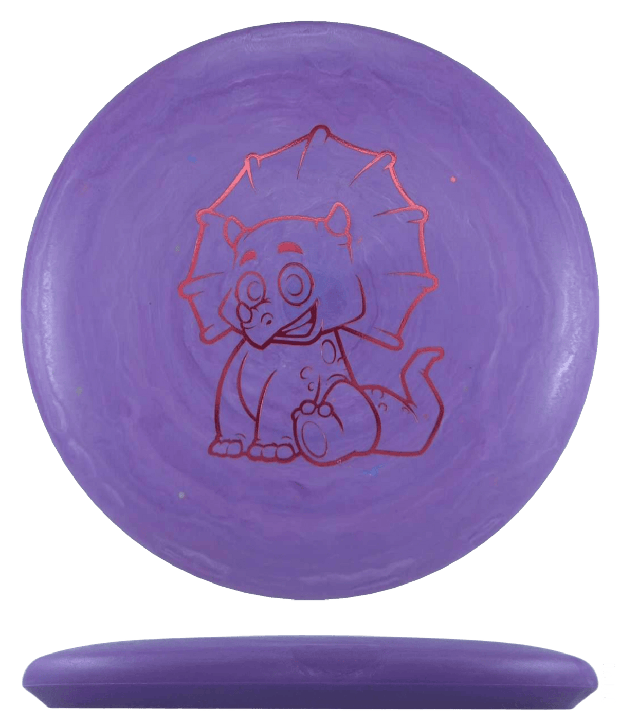 Dino Discs Triceratops - Egg Shell / 125g - Lavender (Red Foil) - Skyline Disc Golf