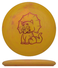 Dino Discs Triceratops - Egg Shell / 123g - Mango (Red Shatter) - Skyline Disc Golf