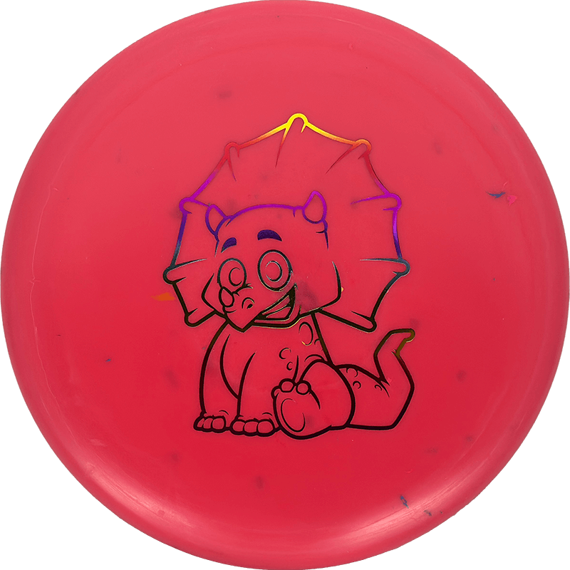 Dino Discs Triceratops Dino Discs Triceratops - Egg Shell / Unstamped - Red-ish (Rainbow Foil) - Skyline Disc Golf