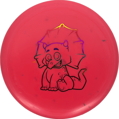 Dino Discs Triceratops Dino Discs Triceratops - Egg Shell / Unstamped - Red-ish (Rainbow Foil) - Skyline Disc Golf