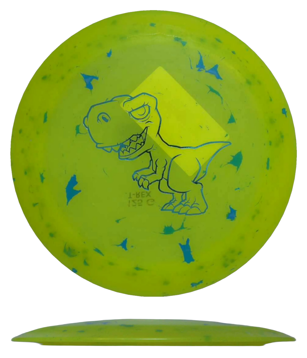 Dino Discs Tyrannosaurus Rex - Egg Shell / 125g - Chartreuse (Blue Foil) - Skyline Disc Golf