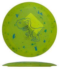 Dino Discs Tyrannosaurus Rex - Egg Shell / 125g - Chartreuse (Blue Foil) - Skyline Disc Golf