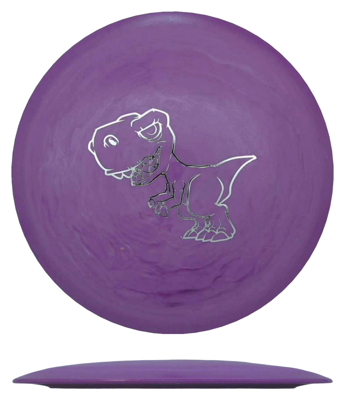 Dino Discs Tyrannosaurus Rex - Egg Shell / 128g - Purple Swirl (Silver) - Skyline Disc Golf