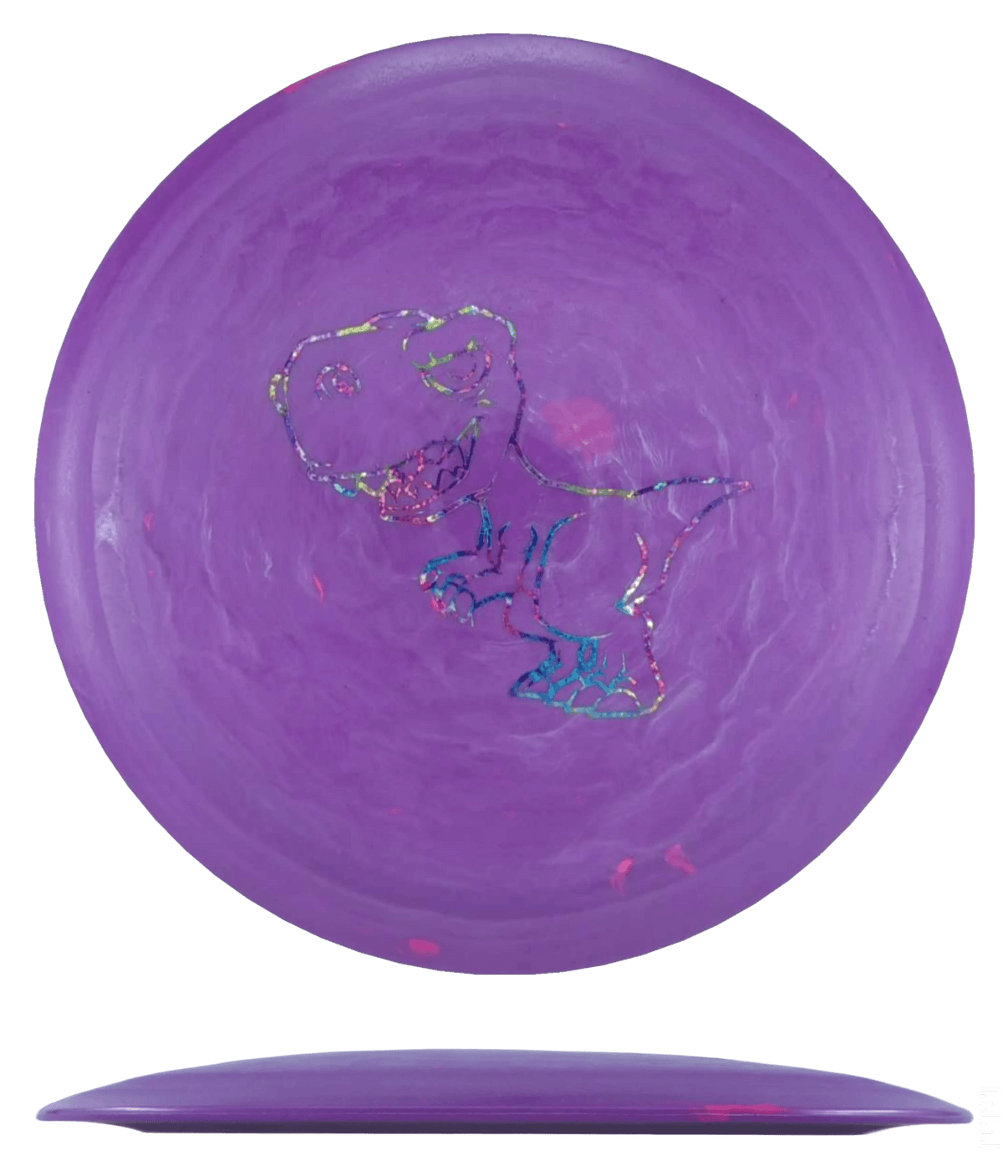 Dino Discs Tyrannosaurus Rex - Egg Shell / 128g - Lavender (Rainbow Glitter) - Skyline Disc Golf