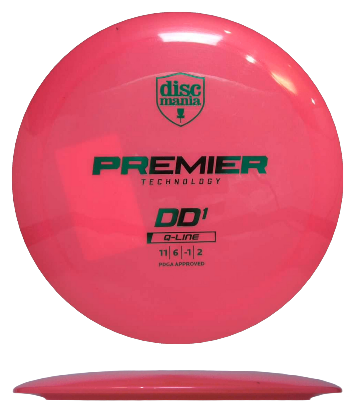 Discmania DD1 - Q-Line / 168g - Pink (Green Foil) - Skyline Disc Golf