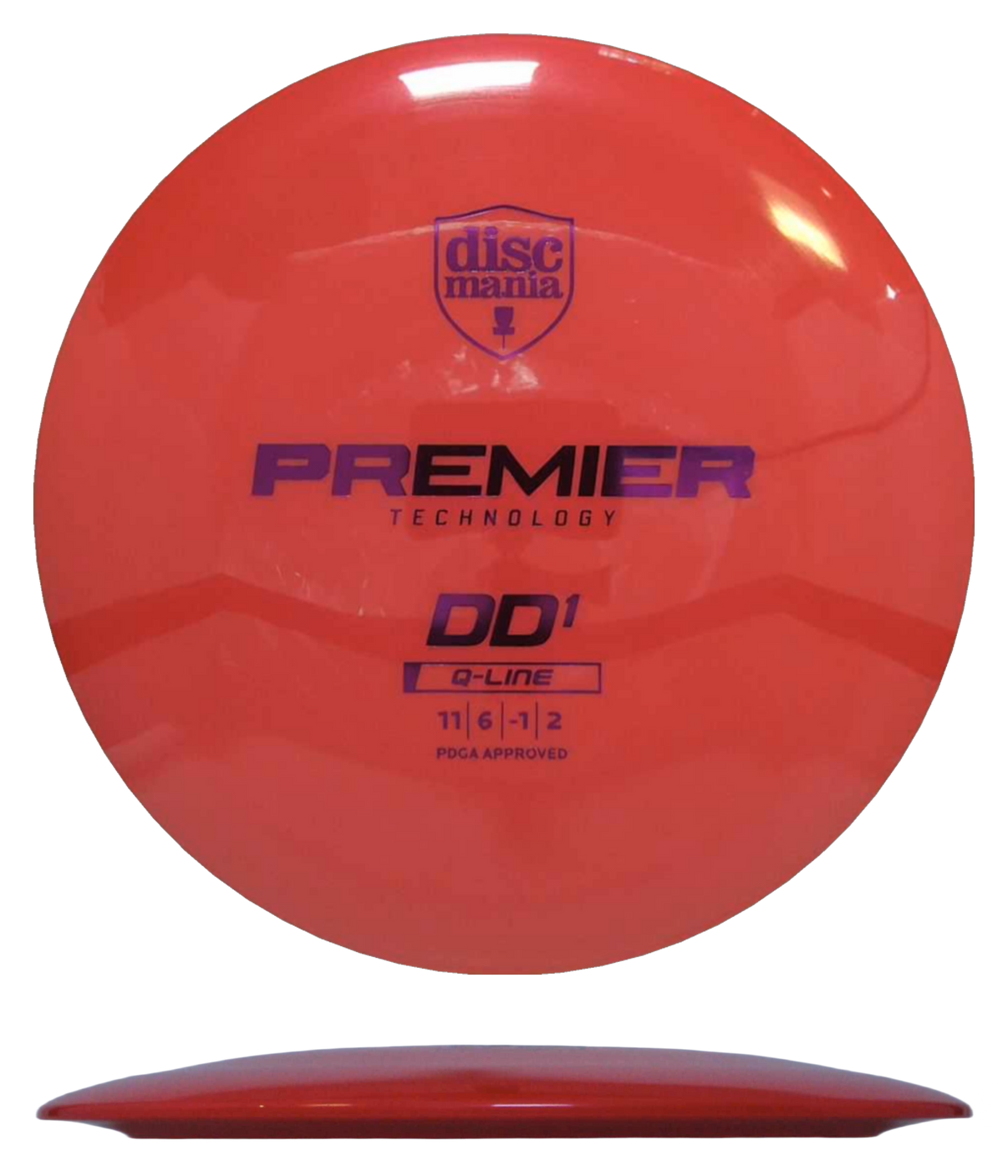 Discmania DD1 - Q-Line / 166g - Red (Purple Foil) - Skyline Disc Golf