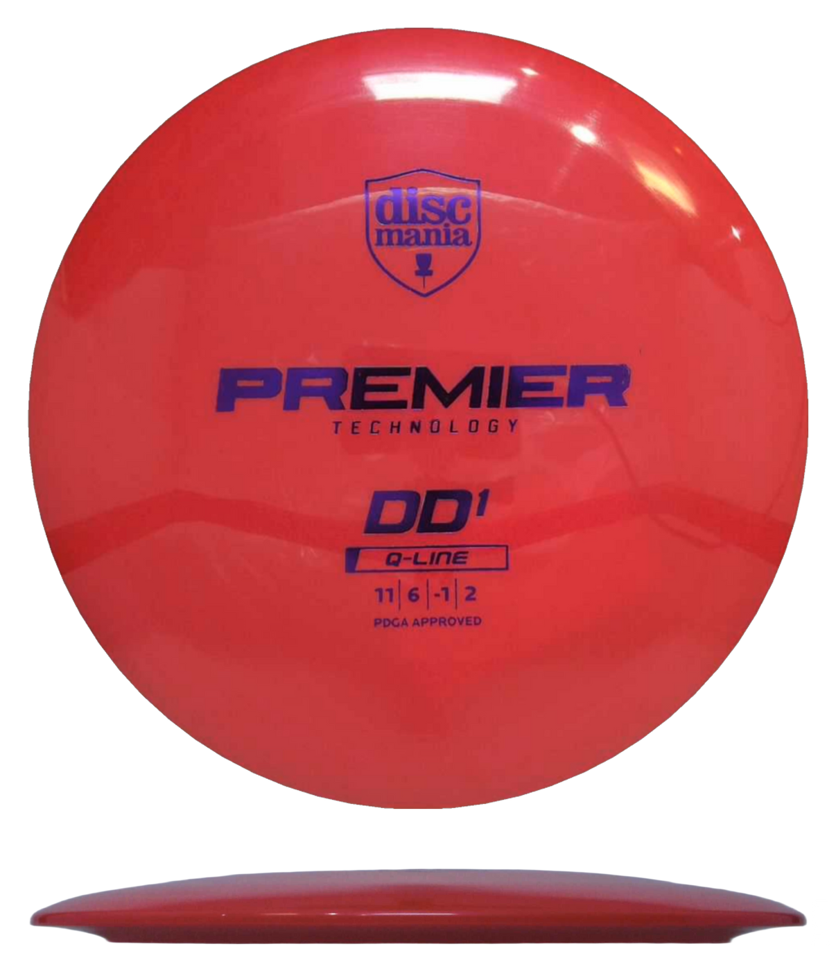 Discmania DD1 - Q-Line / 173g - Red (Purple Foil) - Skyline Disc Golf
