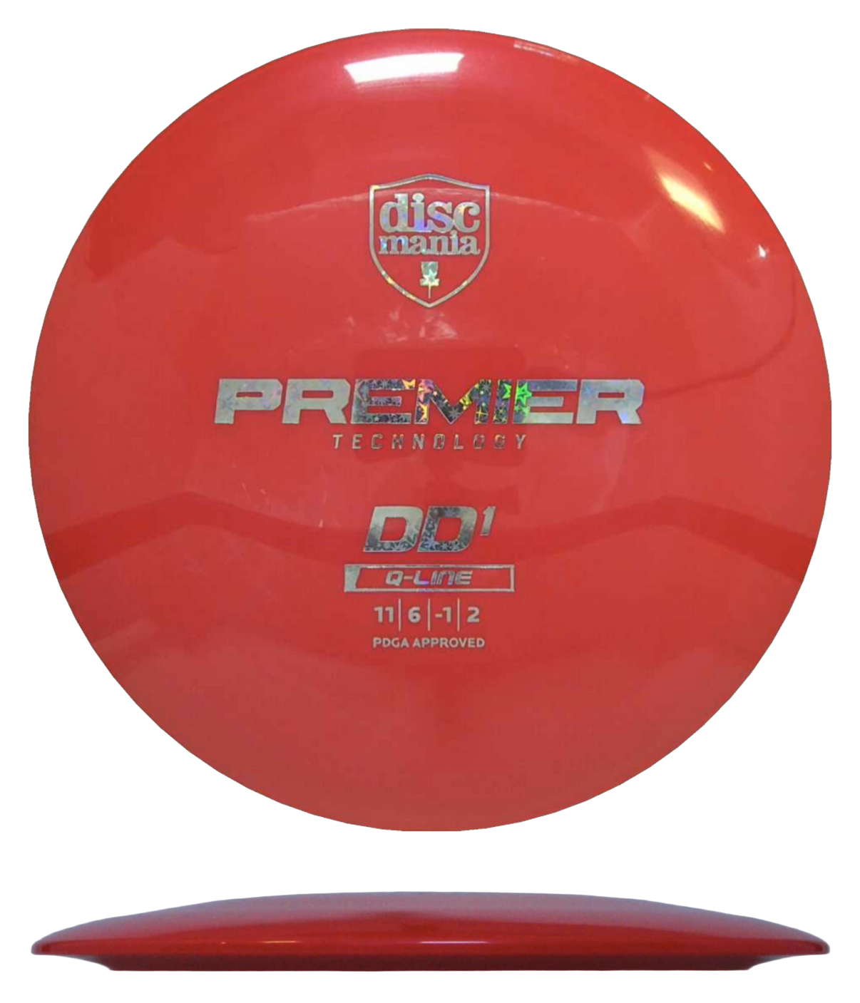 Discmania DD1 - Q-Line / 173g - Red (Silver Stars) - Skyline Disc Golf