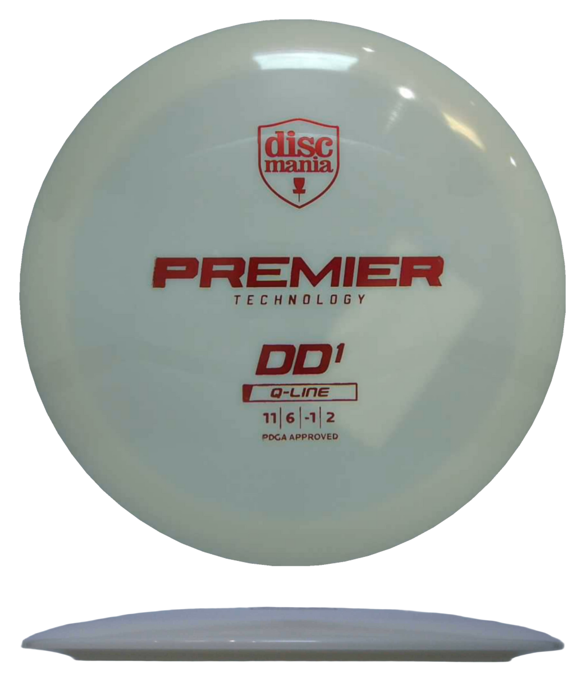 Discmania DD1 - Q-Line / 173g - White (Red Foil) - Skyline Disc Golf