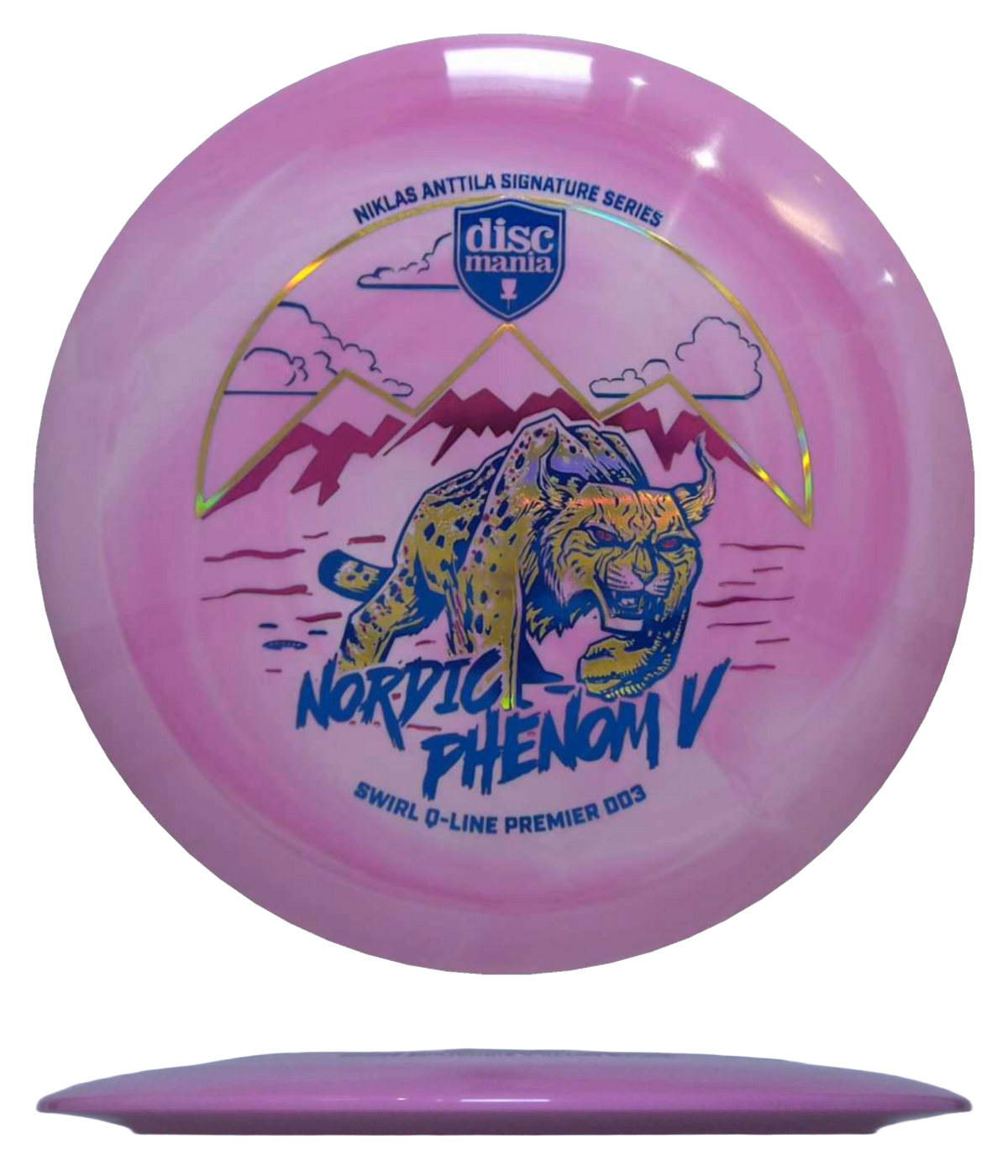 Discmania DD3 - Swirl Q-Line / 175g - Magenta Swirl (Nordic Phenom V - Niklas Anttila Signature Series) - Skyline Disc Golf