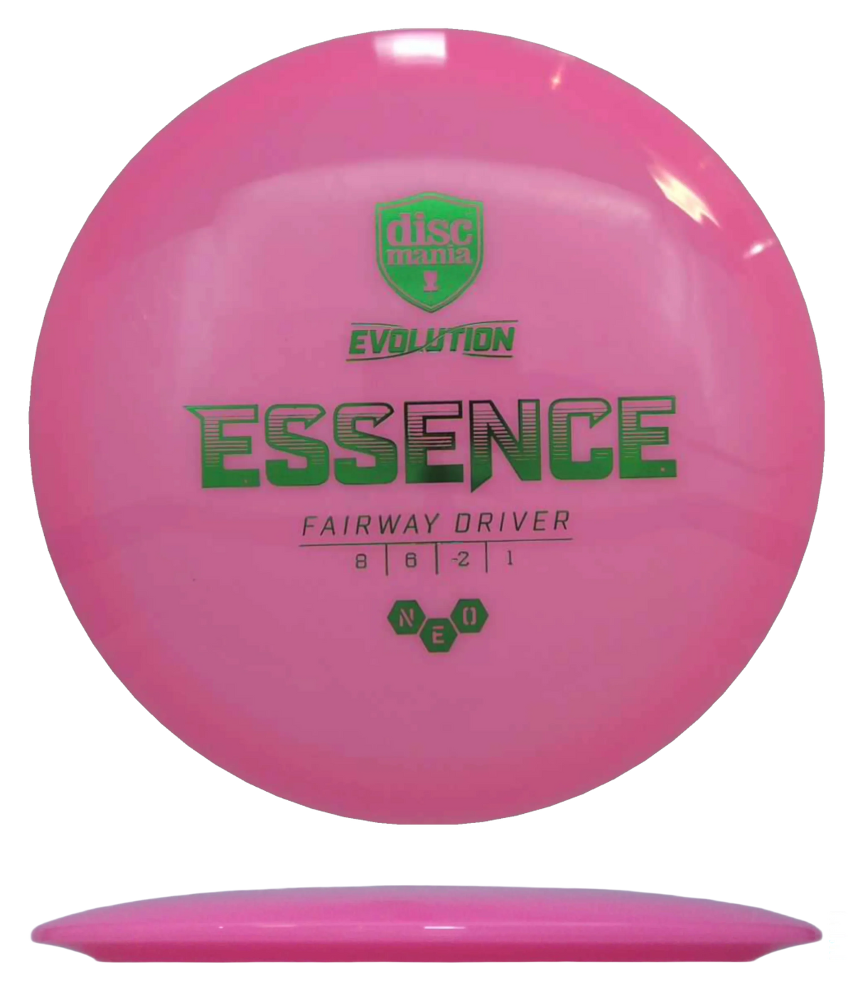Discmania Essence - Neo / 174g - Pink (Green Foil) - Skyline Disc Golf