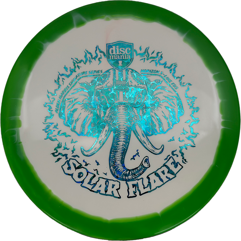 Discmania FD3 Discmania FD3 - Horizon S-Line / 174g - White w/ Green Rim (Blue Flowers) - Skyline Disc Golf