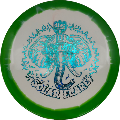 Discmania FD3 Discmania FD3 - Horizon S-Line / 174g - White w/ Green Rim (Blue Flowers) - Skyline Disc Golf