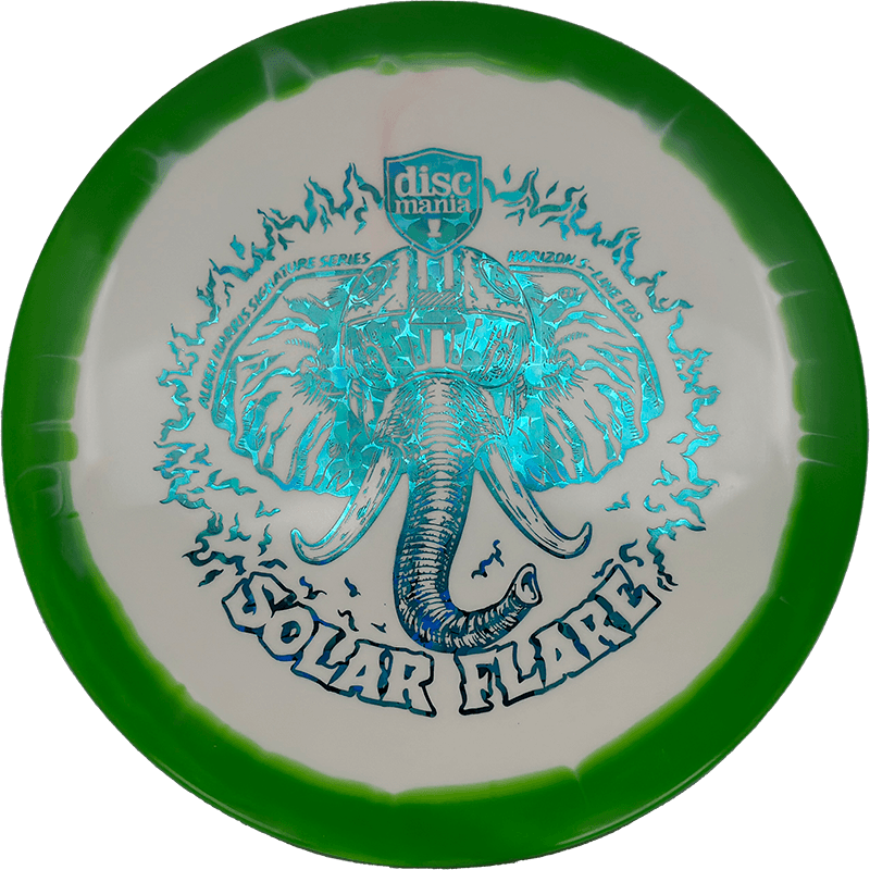 Discmania FD3 Discmania FD3 - Horizon S-Line / 174g - White w/ Green Rim (Blue Flowers) - Skyline Disc Golf