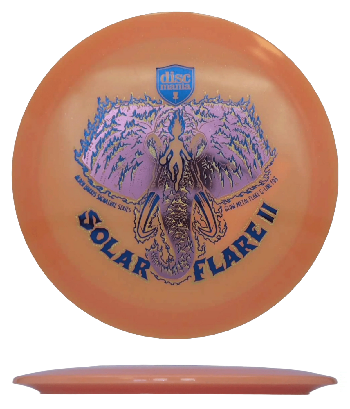 Discmania FD3 - Glow Metal Flake C-Line - Alden Harris Signature Series / 174g - Orange (Blue/Gold/Pink Foil) - Skyline Disc Golf