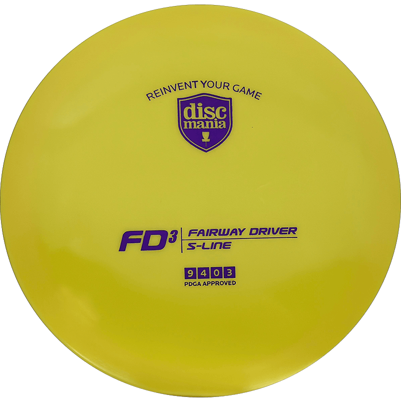 Discmania FD3 Discmania FD3 - S-Line / 173g - Pastel Yellow (Royal Purple) - Skyline Disc Golf