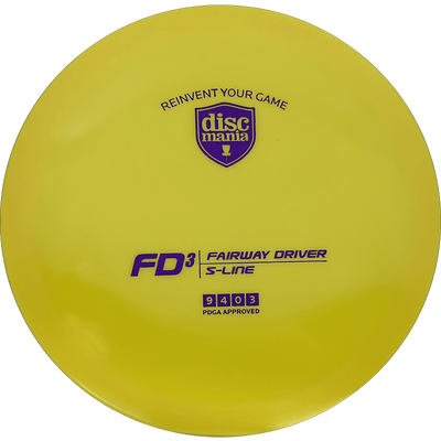 Discmania FD3 Discmania FD3 - S-Line / 173g - Pastel Yellow (Royal Purple) - Skyline Disc Golf