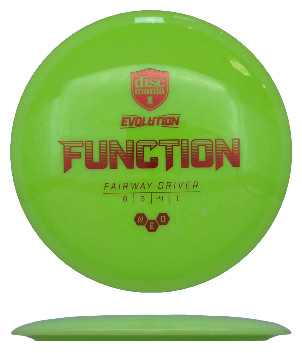 Discmania Function - Neo / 173g - Highlighter Green (Red Foil) *028* - Skyline Disc Golf