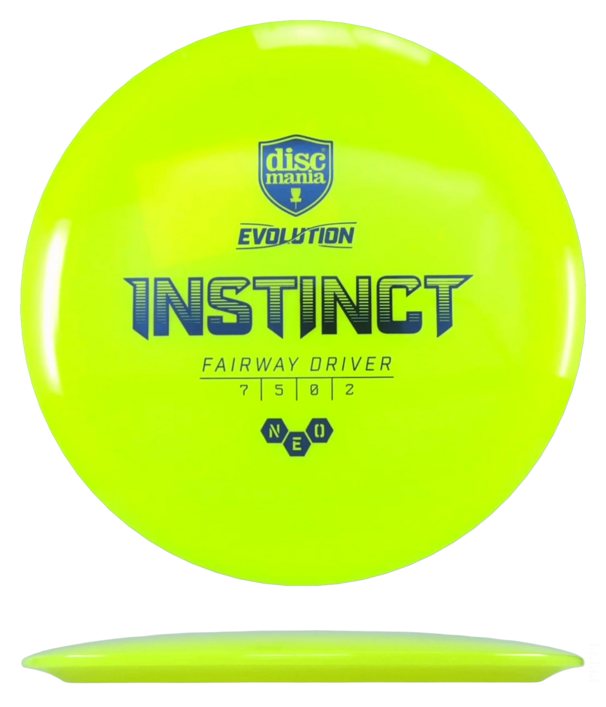 Discmania Instinct - Neo / 171g - Yellow (Blue Foil) - Skyline Disc Golf
