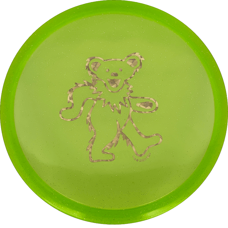 Discmania MD3 Discmania MD3 - C Line / 177g - Lime Green (Gold Shatter - Grateful Dead Bear) - Skyline Disc Golf