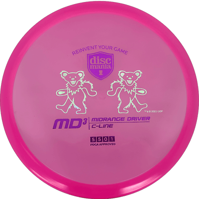 Discmania MD3 Discmania MD3 - C Line / 180g - Red (Purple/Black Cheetah Print - Les White Zombie Gremlin) - Skyline Disc Golf