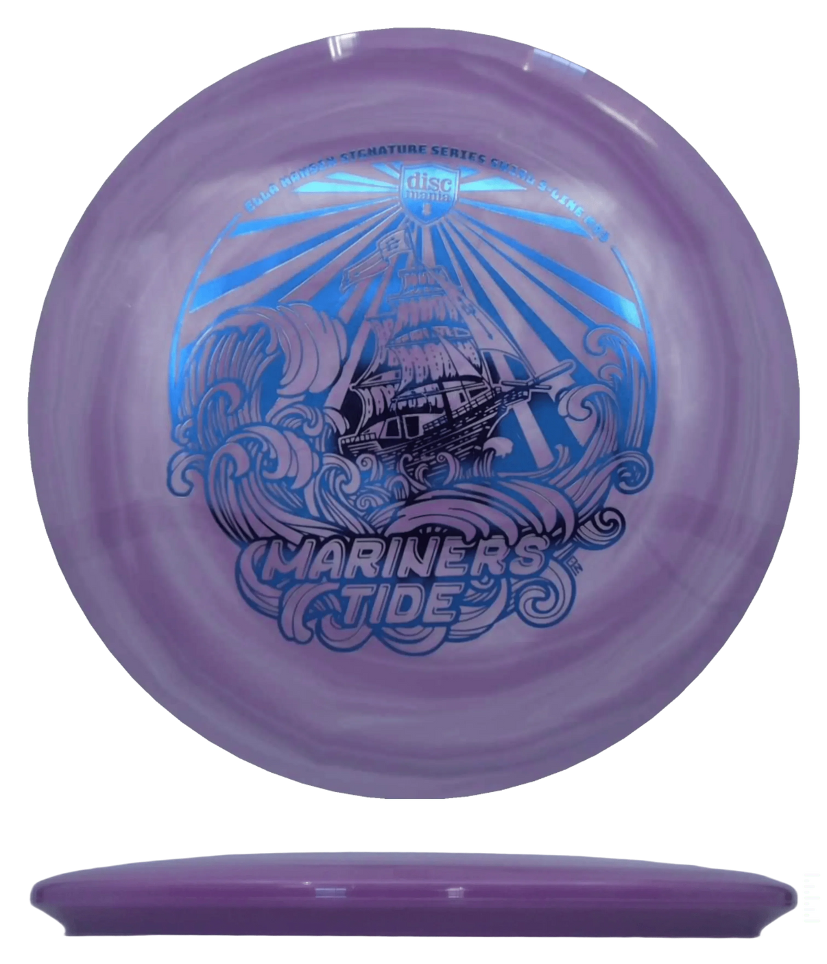 Discmania MD3 - Swirl S-Line - Ella Hansen Signature Series / 180g - Lavender Swirl (Blue Foil) - Skyline Disc Golf