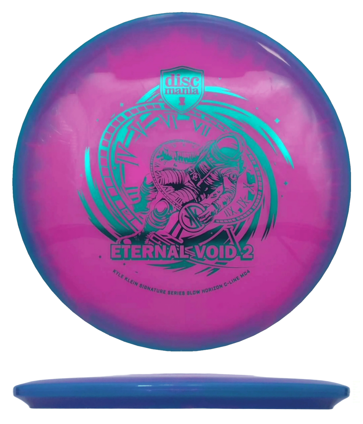 Discmania MD4 - Glow Horizon C-Line - Kyle Klein Signature Series / 178g - Pink w/ Sky Blue Rim (Blue Green Foil - Eternal Void 2) - Skyline Disc Golf