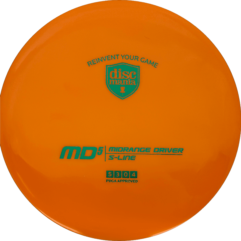 174g - Orange (Green) S - Line Discmania MD5 - Skyline Disc Golf