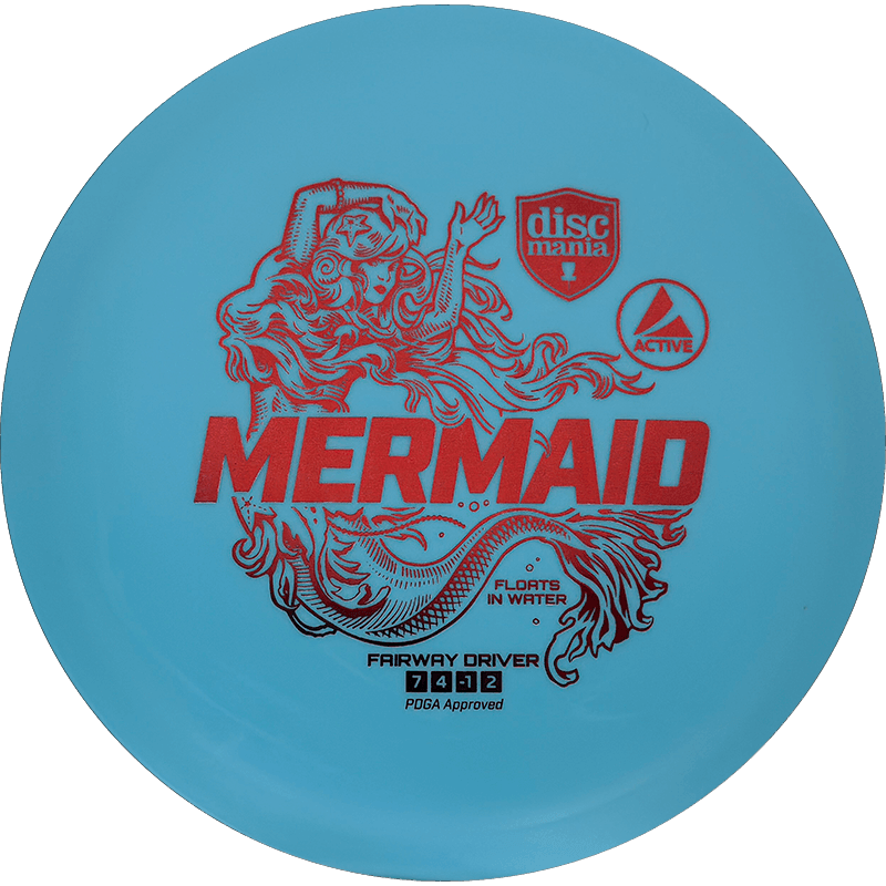165 - 170g - Light Blue (Red Foil) Active Discmania Mermaid - Skyline Disc Golf