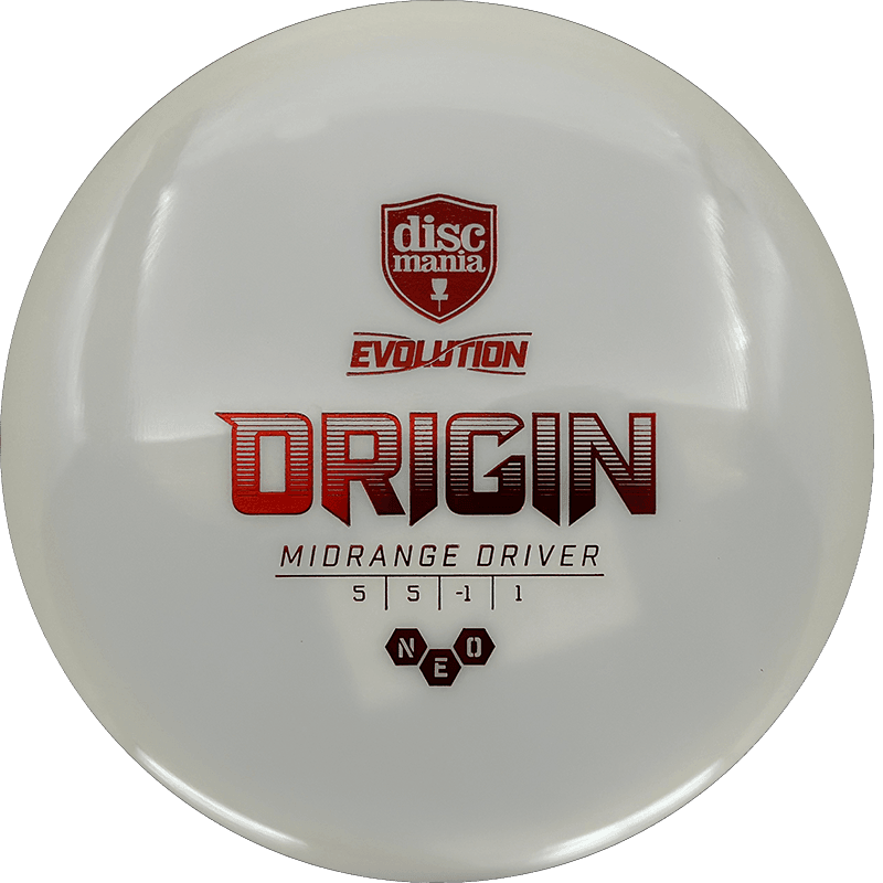 Discmania Origin - Neo / 174g - White (Red Foil) - Skyline Disc Golf