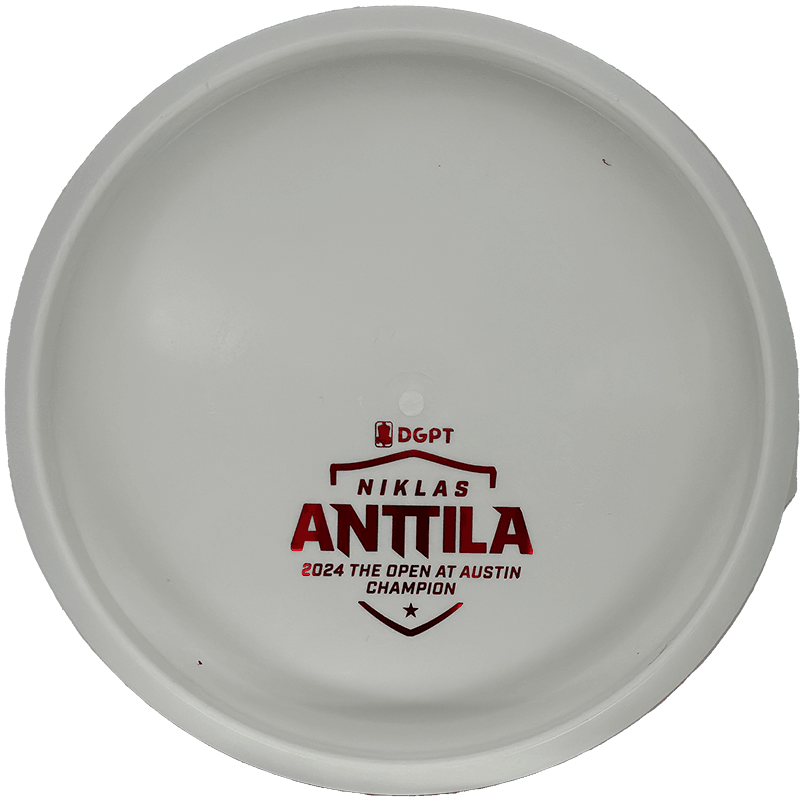 Discmania P1 Discmania P1 - Glow D Line (Flex 3) / 173g - White (Red Foil Bottom Stamp - Niklas Anttila The Open at Austin Champion) - Skyline Disc Golf