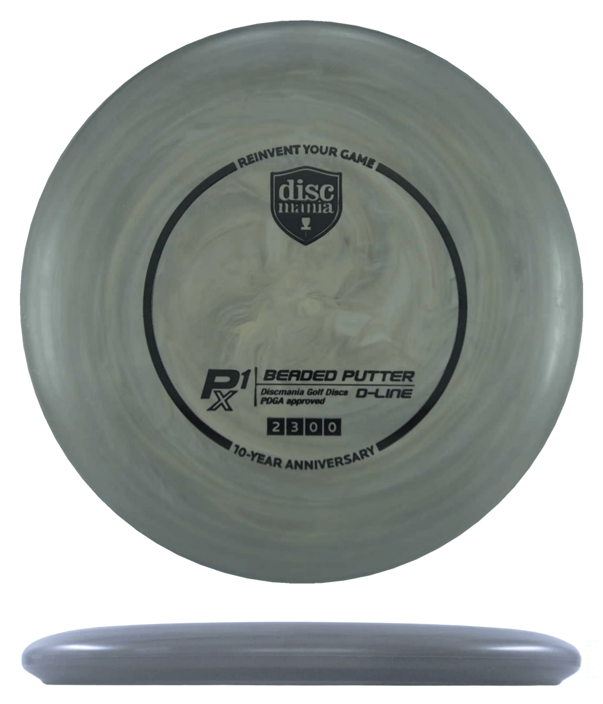 Discmania P1x - D-Line / 173g - Concrete Swirl (Black - 10 Year Anniversary) - Skyline Disc Golf
