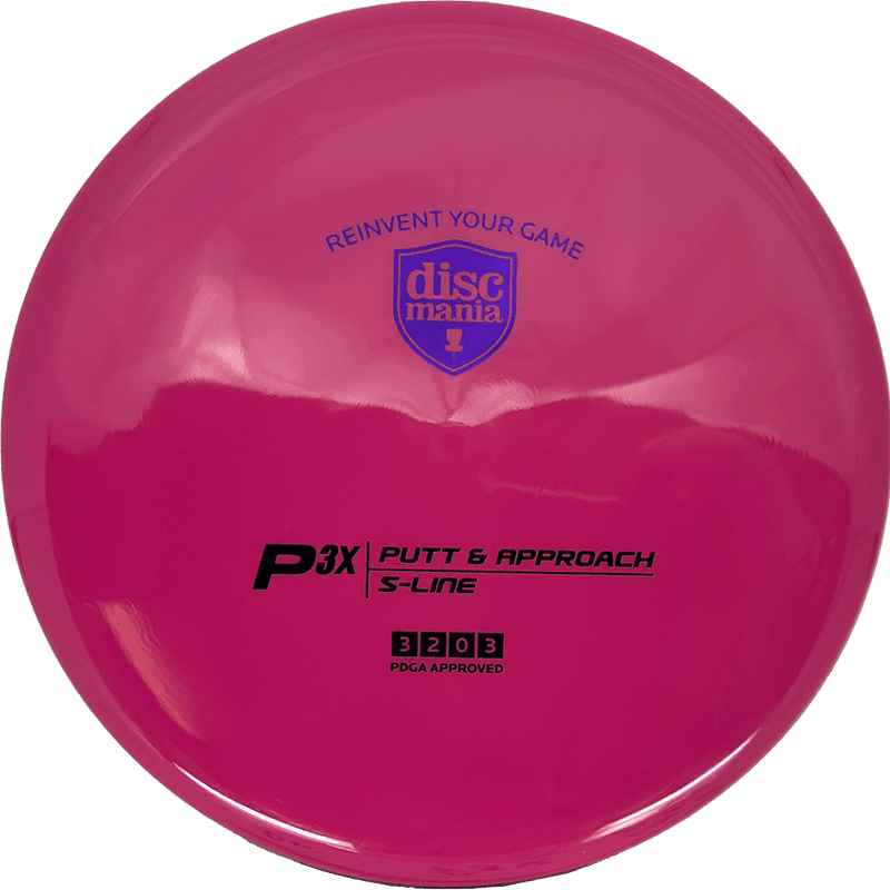 176g - Rose Red (Royal Purple Foil) S Line Discmania P3x - Skyline Disc Golf