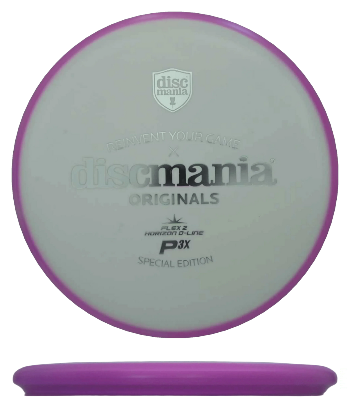 Discmania P3x - Horizon D Line (Flex 2) / 176g - White w/ Pink Rim (Silver Foil) *037* - Skyline Disc Golf