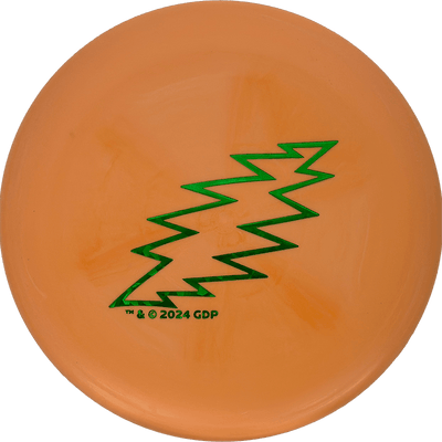 Discmania Rainmaker - Eagle McMahon Creator Series Discmania Rainmaker - Eagle McMahon Creator Series - Glow D-Line (Flex 1) / 175g - Orangesicle (Green Shatter - Grateful Dead Lightning Bolt) *1010* - Skyline Disc Golf