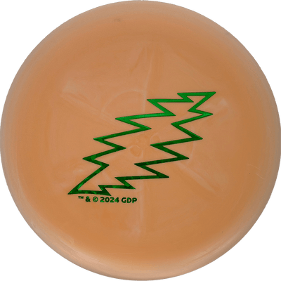 Discmania Rainmaker - Eagle McMahon Creator Series Discmania Rainmaker - Eagle McMahon Creator Series - Glow D-Line (Flex 1) / 175g - Orangesicle (Green Shatter - Grateful Dead Lightning Bolt) *1011* - Skyline Disc Golf