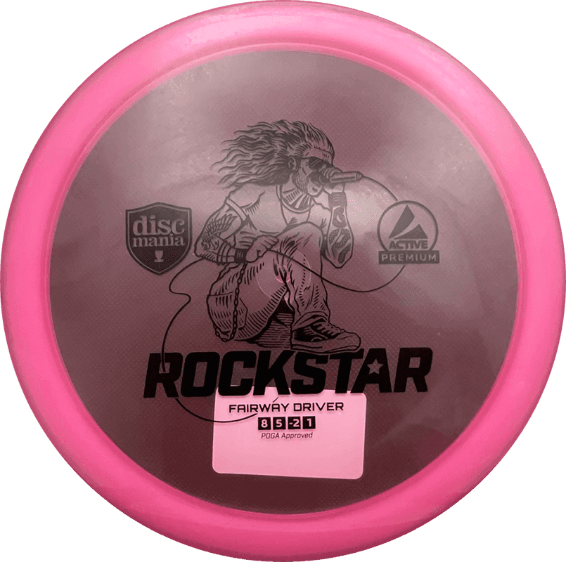 165 - 69g - Pink (Black) Active Premium Discmania Rockstar - Skyline Disc Golf