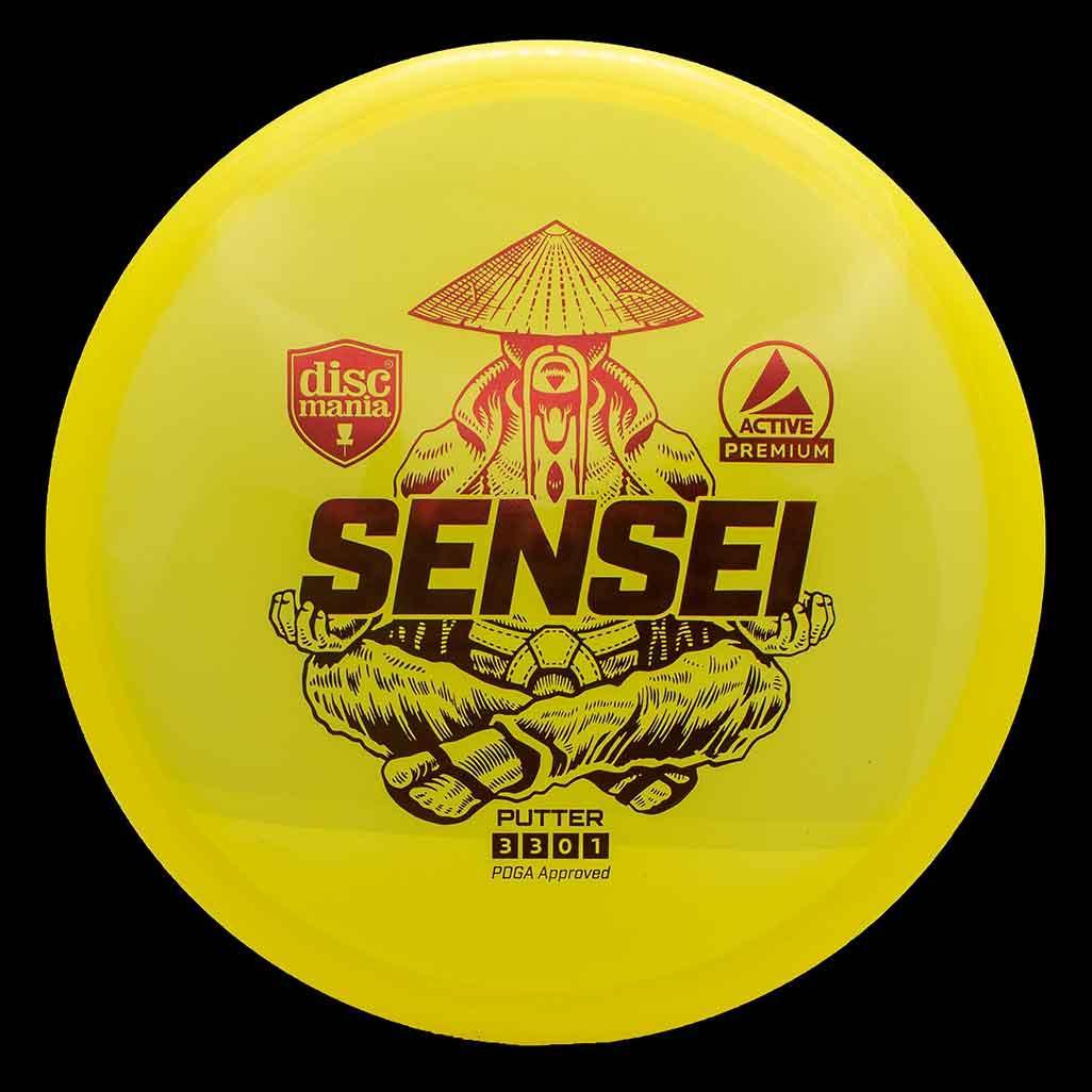 Discmania Sensei Discmania Sensei - Active Premium / 165-170g - Yellow (Red Foil) - Skyline Disc Golf